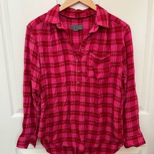 Anthropologie flannel checkered shirt